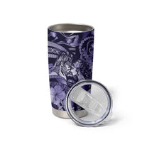 Personalised Maori Romantic Valentine Tumbler Cup The Hongi Kiss Purple Galaxy