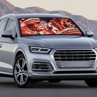 Maori Romantic Valentine Auto Sun Shade The Hongi Kiss Red Galaxy