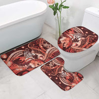 Maori Romantic Valentine Bathroom Set The Hongi Kiss Red Galaxy