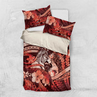 Maori Romantic Valentine Bedding Set The Hongi Kiss Red Galaxy