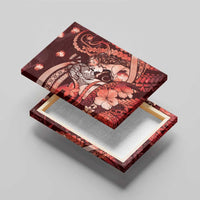 Maori Romantic Valentine Canvas Wall Art The Hongi Kiss Red Galaxy