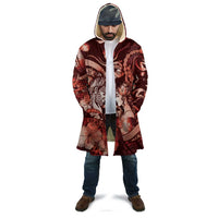 Personalised Maori Romantic Valentine Cloak The Hongi Kiss Red Galaxy