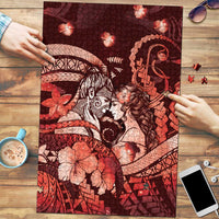 Maori Romantic Valentine Puzzle The Hongi Kiss Red Galaxy