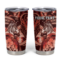 Personalised Maori Romantic Valentine Tumbler Cup The Hongi Kiss Red Galaxy