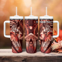 Personalised Maori Romantic Valentine Tumbler With Handle The Hongi Kiss Red Galaxy