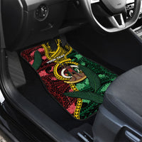 Personalised Vanuatu Independence Day Car Mats Boar Tusk Warrior Tribal Floral Patterns