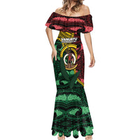 Personalised Vanuatu Independence Day Mermaid Dress Boar Tusk Warrior Tribal Floral Patterns
