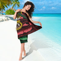 Vanuatu Independence Day Sarong Boar Tusk Warrior Tribal Floral Patterns