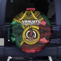 Vanuatu Independence Day Spare Tire Cover Boar Tusk Warrior Tribal Floral Patterns