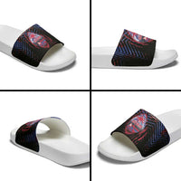 Guam Slide Sandals Chamorro Seal Tribal Scratch Design - Polynesian Pride