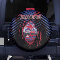 Guam Spare Tire Cover Chamorro Seal Tribal Scratch Design - Polynesian Pride