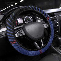 Guam Steering Wheel Cover Chamorro Seal Tribal Scratch Design - Polynesian Pride