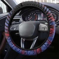 Guam Steering Wheel Cover Chamorro Seal Tribal Scratch Design - Polynesian Pride