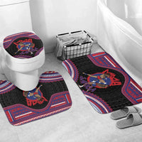 Samoa Mixed Martial Arts Bathroom Set Flying Knee Of Samoan DT05 Mat Set Only (3 pcs) One Size Black - Polynesian Pride