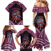Personalised Samoa Mixed Martial Arts Family Matching Mermaid Dress and Hawaiian Shirt Flying Knee Of Samoan DT05 - Polynesian Pride
