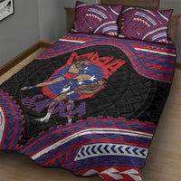 Samoa Mixed Martial Arts Quilt Bed Set Flying Knee Of Samoan - Polynesian Pride