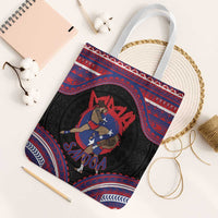 Samoa Mixed Martial Arts Tote Bag Flying Knee Of Samoan DT05 White Strap One Size Black - Polynesian Pride
