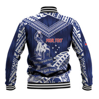 Personalised Samoa Rugby Baseball Jacket Pacific Warrior Glory DT05 - Polynesian Pride