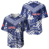 Personalised Samoa Rugby Baseball Jersey Pacific Warrior Glory DT05 - Polynesian Pride