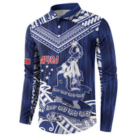 Personalised Samoa Rugby Button Sweatshirt Pacific Warrior Glory DT05 - Polynesian Pride