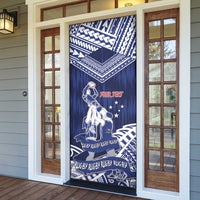 Personalised Samoa Rugby Door Cover Pacific Warrior Glory - Polynesian Pride
