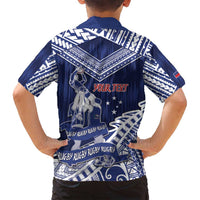 Personalised Samoa Rugby Family Matching Off Shoulder Short Dress and Hawaiian Shirt Pacific Warrior Glory - Polynesian Pride