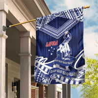 Samoa Rugby Garden Flag Pacific Warrior Glory DT05 House Flag Navy - Polynesian Pride