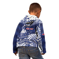 Personalised Samoa Rugby Kid Hoodie Pacific Warrior Glory DT05 - Polynesian Pride