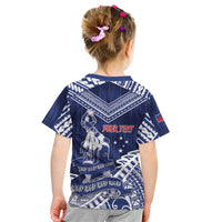 Personalised Samoa Rugby Kid T Shirt Pacific Warrior Glory DT05 - Polynesian Pride