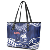 Samoa Rugby Leather Tote Bag Pacific Warrior Glory DT05 - Polynesian Pride