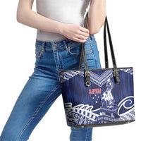 Samoa Rugby Leather Tote Bag Pacific Warrior Glory DT05 - Polynesian Pride