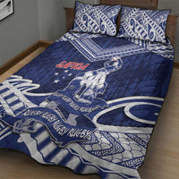 Samoa Rugby Quilt Bed Set Pacific Warrior Glory - Polynesian Pride