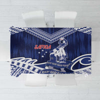 Samoa Rugby Tablecloth Pacific Warrior Glory DT05 Navy - Polynesian Pride