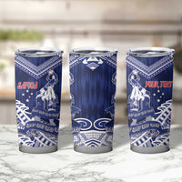 Personalised Samoa Rugby Tumbler Cup Pacific Warrior Glory DT05 - Polynesian Pride