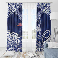 Samoa Rugby Window Curtain Pacific Warrior Glory DT05 - Polynesian Pride
