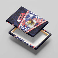 American Samoa Canvas Wall Art Bald Eagle With Polynesian Pattern - Polynesian Pride