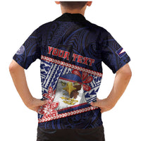 Personalized American Samoa Family Matching Mermaid Dress and Hawaiian Shirt Bald Eagle With Polynesian Pattern - Polynesian Pride