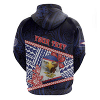 Personalized American Samoa Hoodie Bald Eagle With Polynesian Pattern DT05 - Polynesian Pride