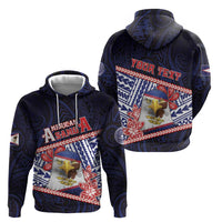 Personalized American Samoa Hoodie Bald Eagle With Polynesian Pattern DT05 - Polynesian Pride