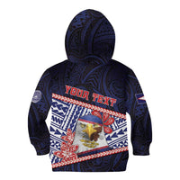Personalized American Samoa Kid Hoodie Bald Eagle With Polynesian Pattern - Polynesian Pride