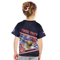 Personalized American Samoa Kid T Shirt Bald Eagle With Polynesian Pattern DT05 - Polynesian Pride
