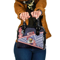 American Samoa Shoulder Handbag Bald Eagle With Polynesian Pattern - Polynesian Pride