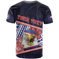 Personalized American Samoa T Shirt Bald Eagle With Polynesian Pattern DT05 - Polynesian Pride