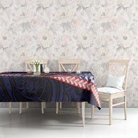 American Samoa Tablecloth Bald Eagle With Polynesian Pattern DT05 - Polynesian Pride