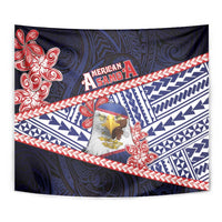 American Samoa Tapestry Bald Eagle With Polynesian Pattern - Polynesian Pride