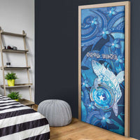 Northern Mariana Islands Door Cover Galaxy Polynesian Shark Tattoo - Polynesian Pride