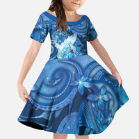 Personalised Northern Mariana Islands Family Matching Long Sleeve Bodycon Dress and Hawaiian Shirt Galaxy Polynesian Shark Tattoo - Polynesian Pride