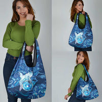 Northern Mariana Islands Grocery Bag Galaxy Polynesian Shark Tattoo DT05 - Polynesian Pride