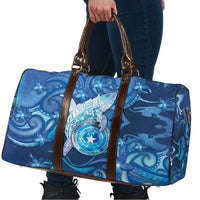 Northern Mariana Islands Travel Bag Galaxy Polynesian Shark Tattoo - Polynesian Pride