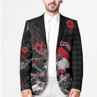 Personalised Hawaiian And Japanese Blazer Aloha Koi Fish Palaka Patterns DT05 - Polynesian Pride